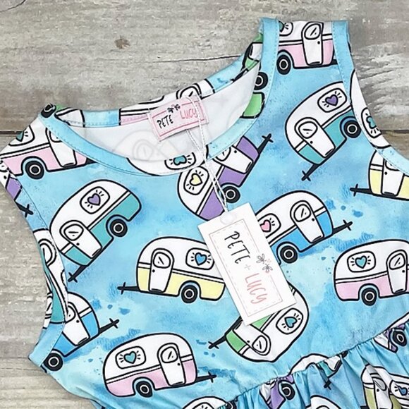 Pete & Lucy Let's Go Glamping Girls Short Set - Picture 2 of 7